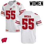 Women's Wisconsin Badgers NCAA #49 Christian Bell White Authentic Under Armour Stitched College Football Jersey HT31I38SH